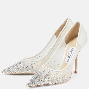 Jimmy Choo Love 100 Mesh & Leather Pump